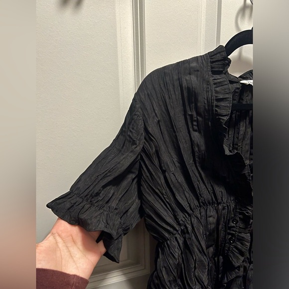 Zara Ruffled Black Top - Picture 7 of 7